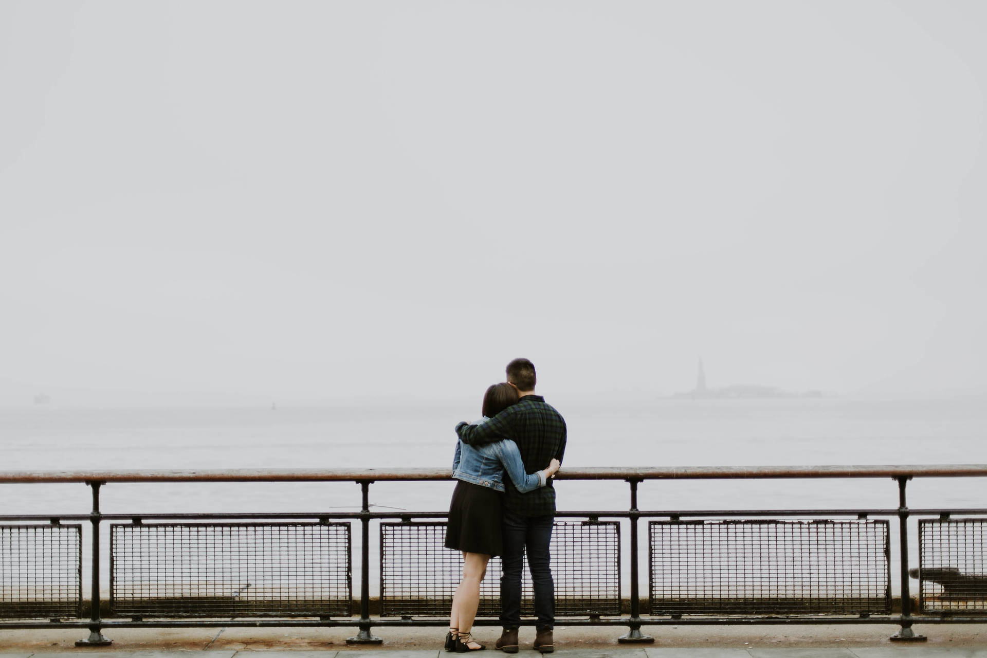 Couple Hugging Side By Side Background