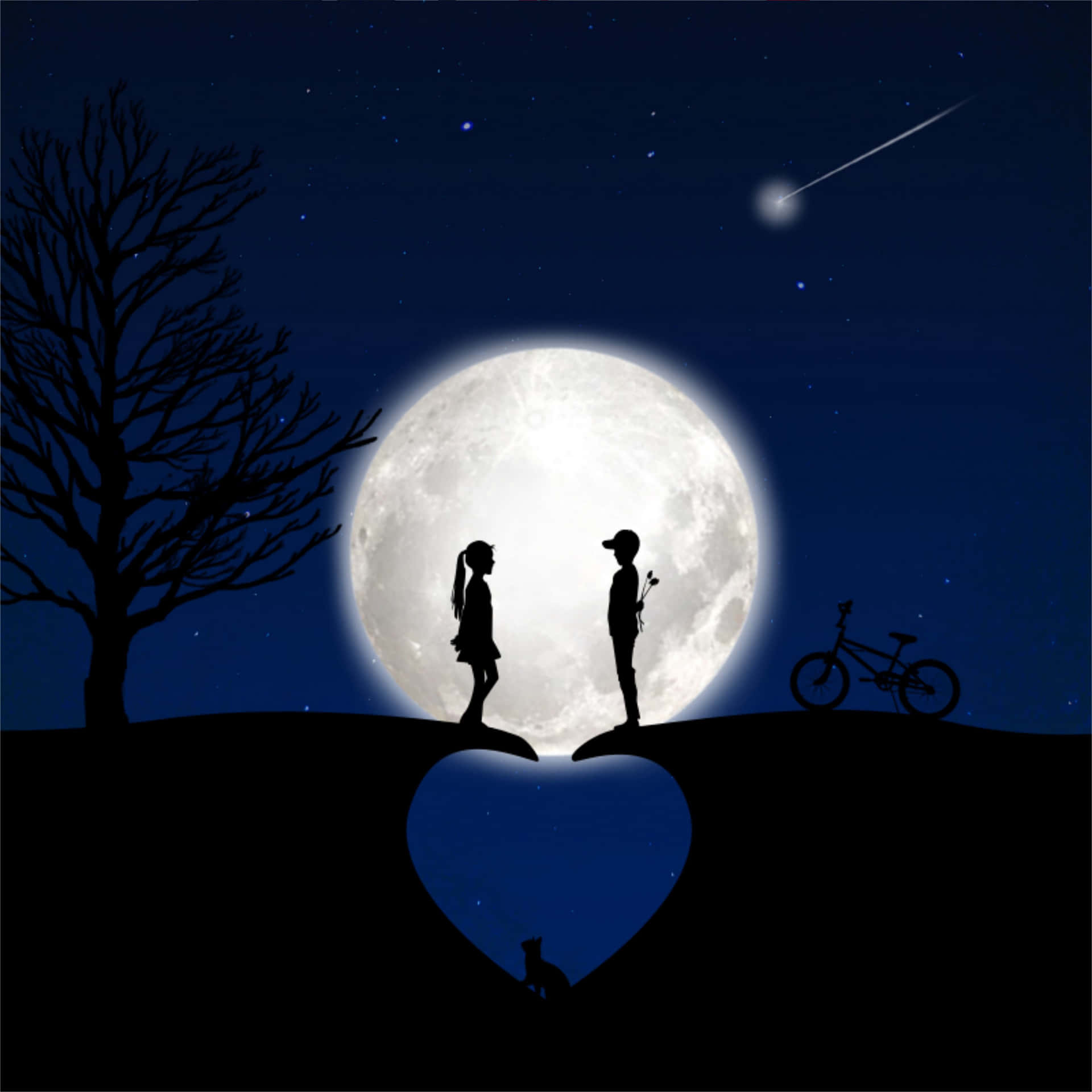 Couple In A Unilateral Relationship Background