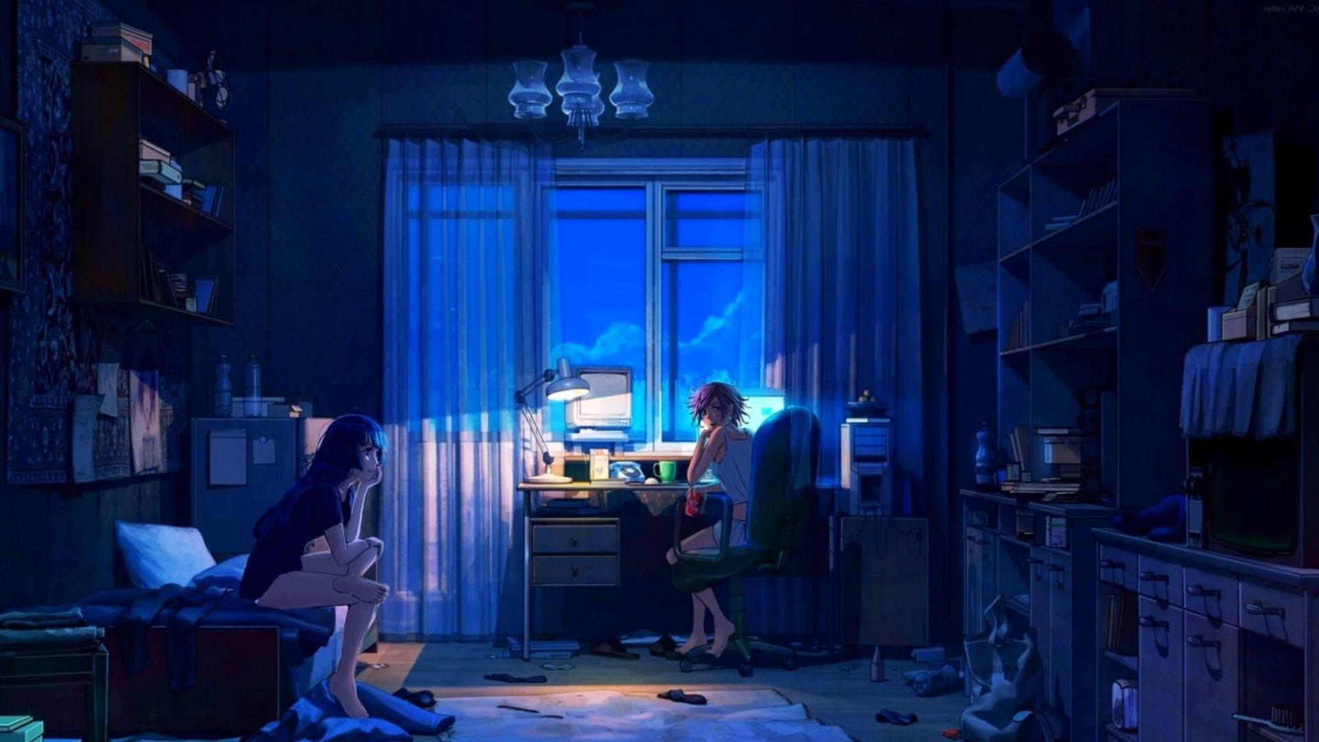 Couple In Anime Room