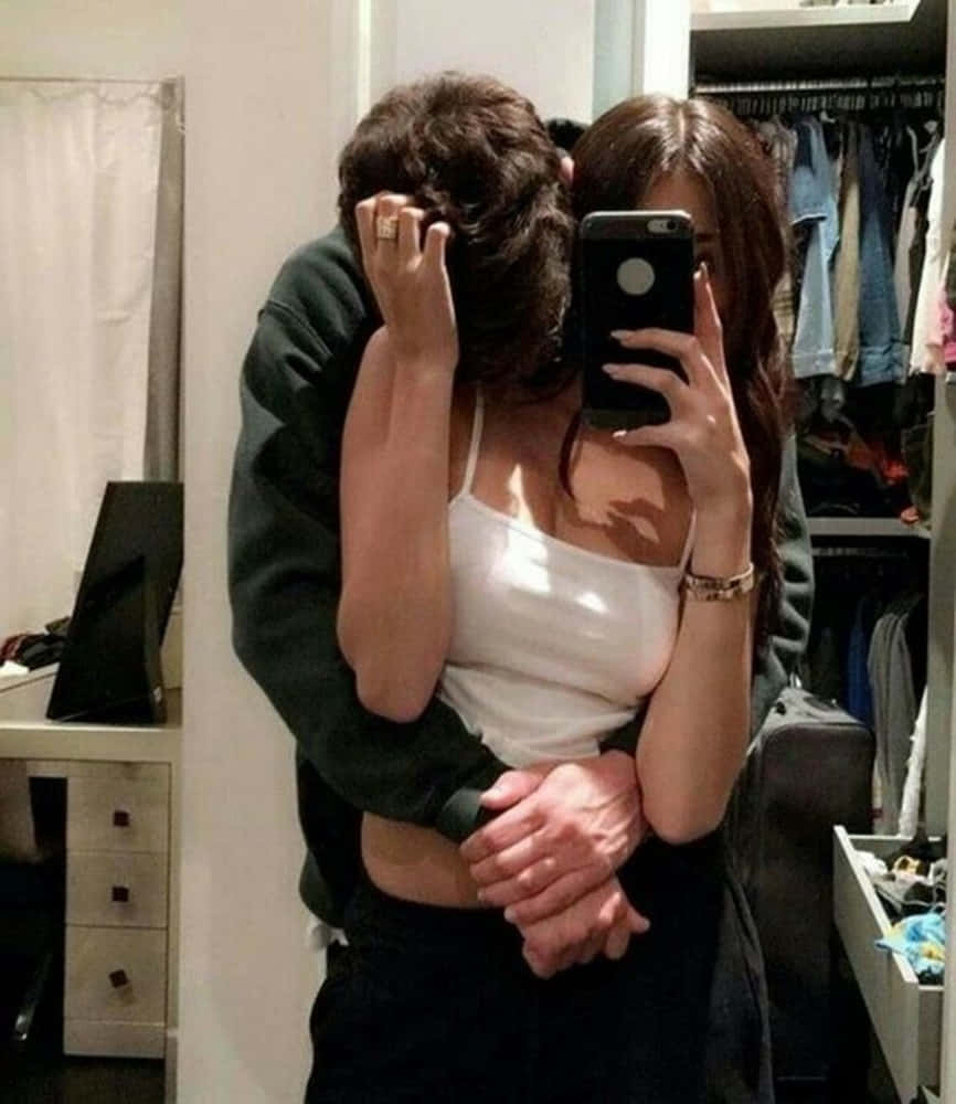 Couple In Love Embracing Background