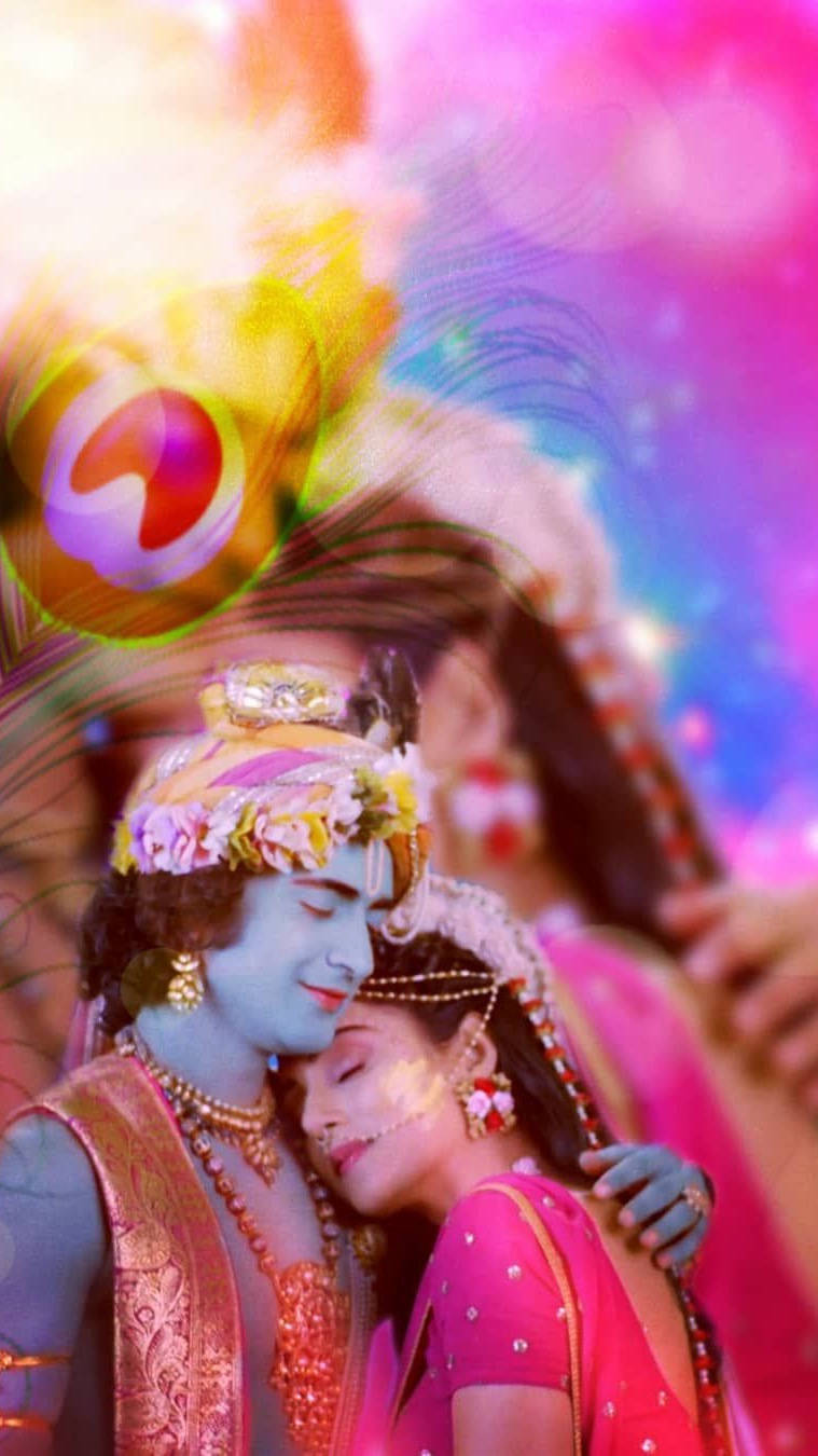 Couple Radha-krishna Background