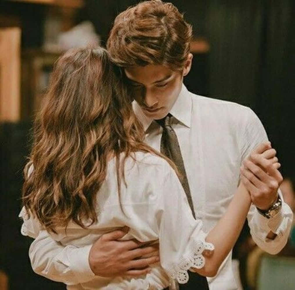 Couple Showing Sweet Affection To Each Other Background
