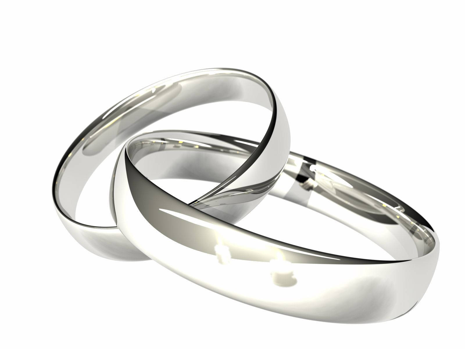 Couple Silver Wedding Rings Background