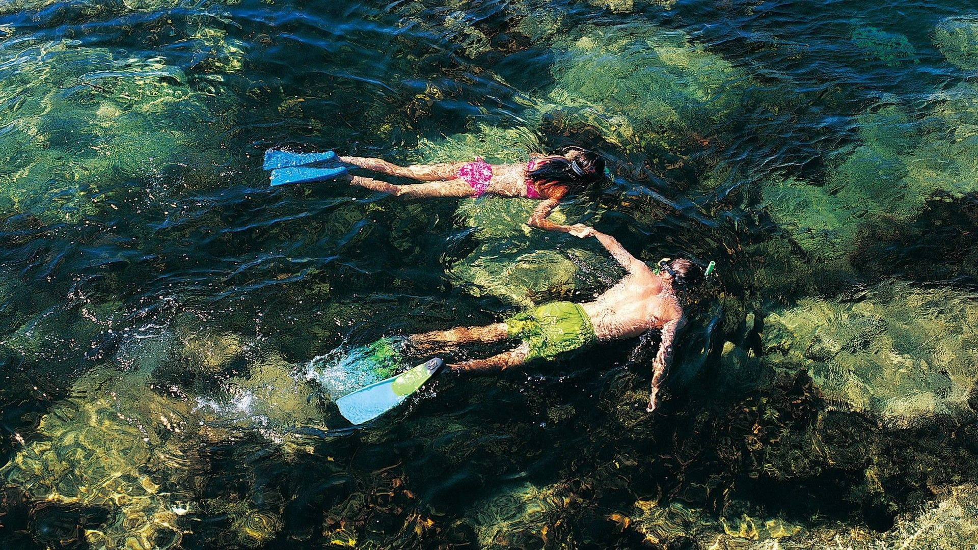 Couple Snorkeling Background