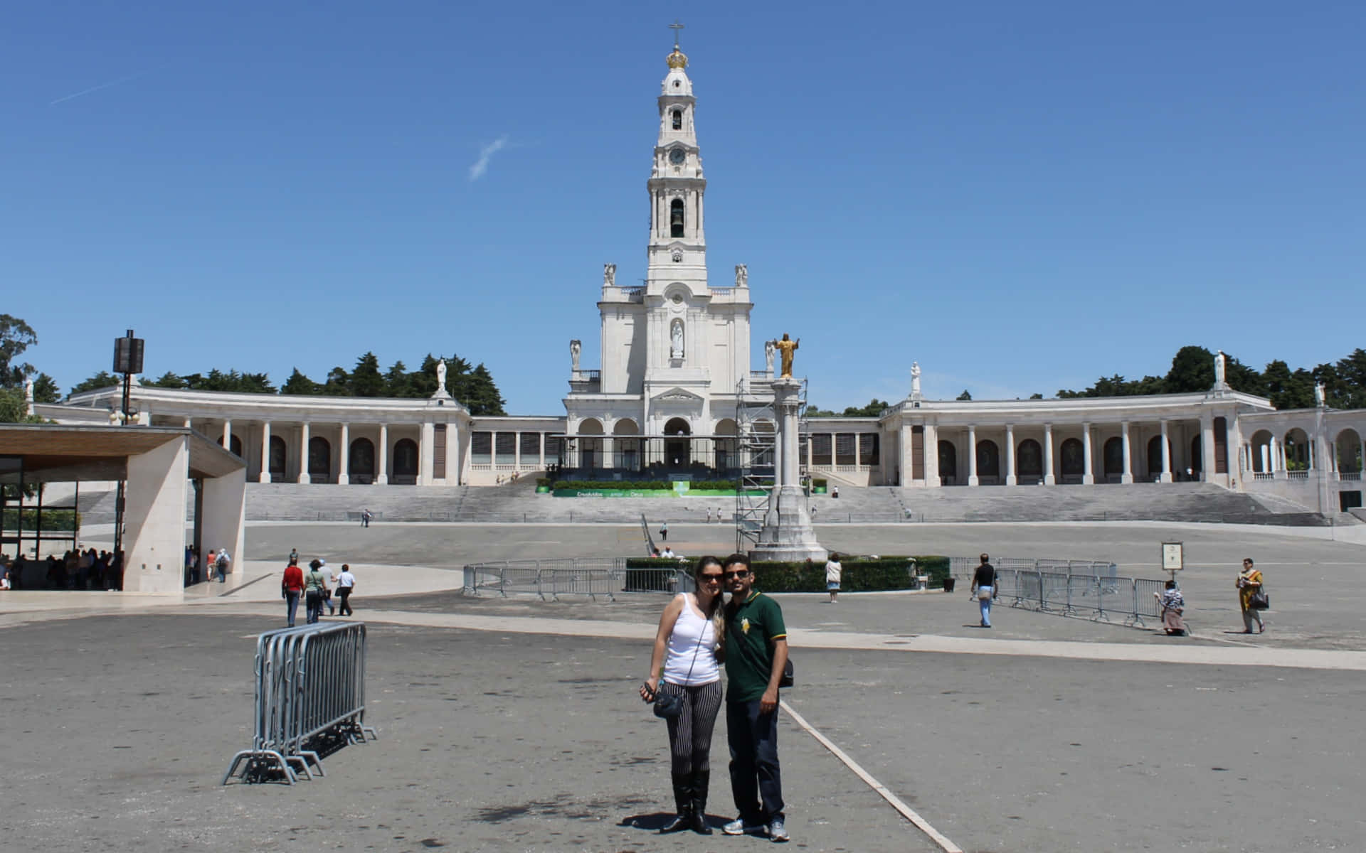Couple Taking Photo At Fatima Sanctuary