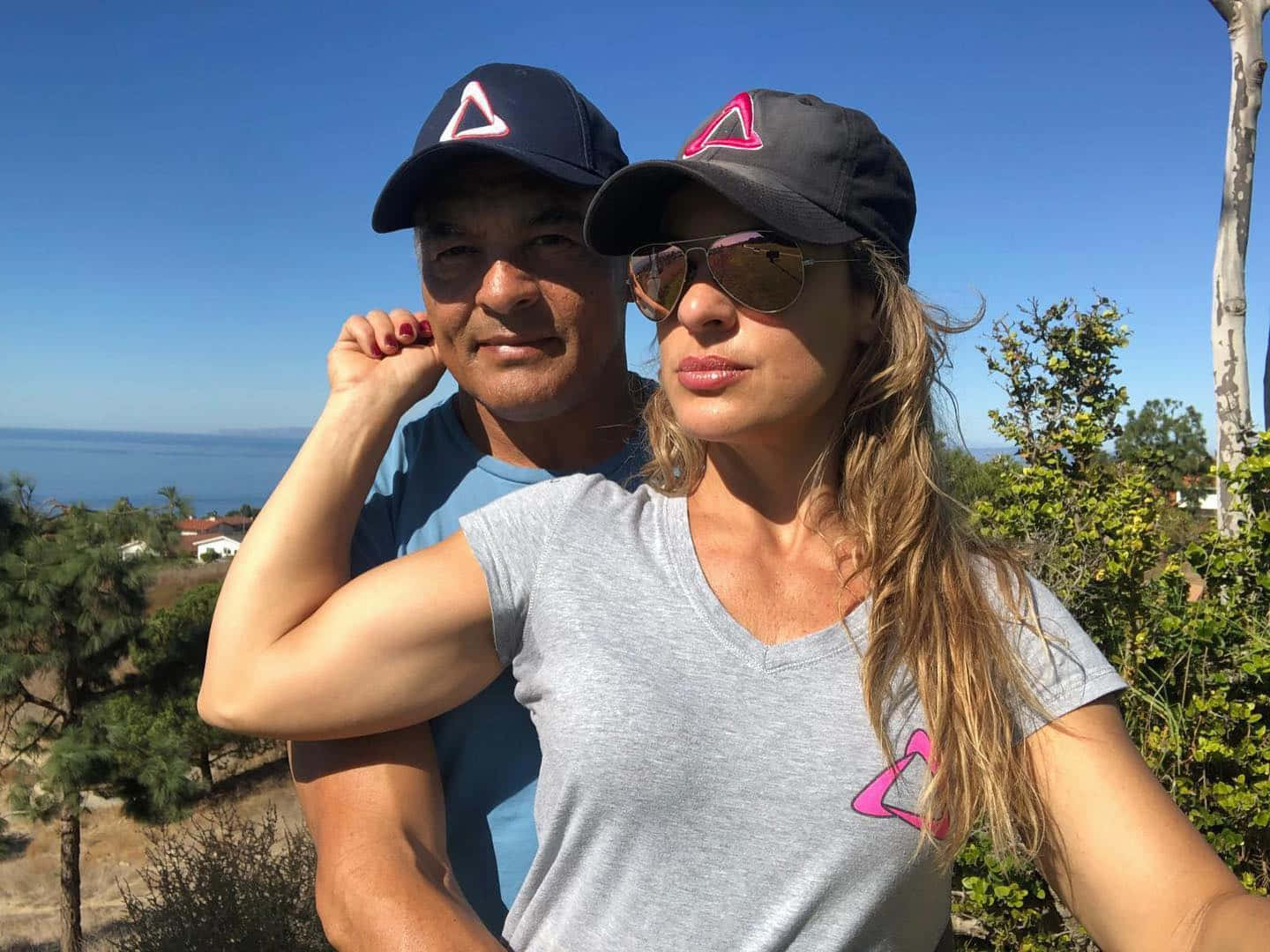 Couplein Matching Hats Outdoors