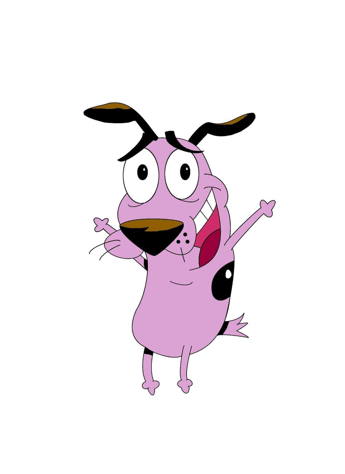 Courage The Cowardly Dog Facing His Fears Background