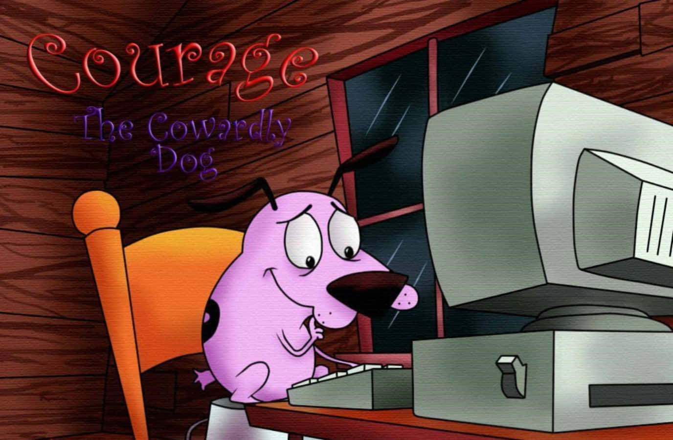 Courage The Cowardly Dog Using Pc Background