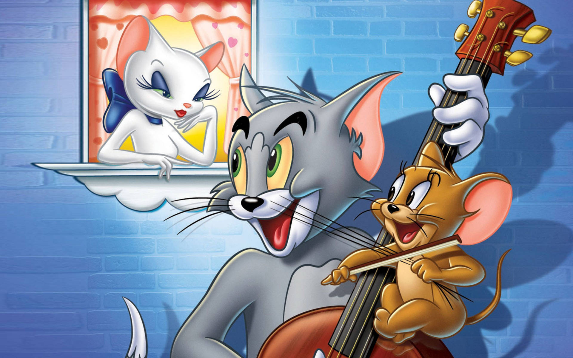Courting Tom And Jerry Cartoon Background