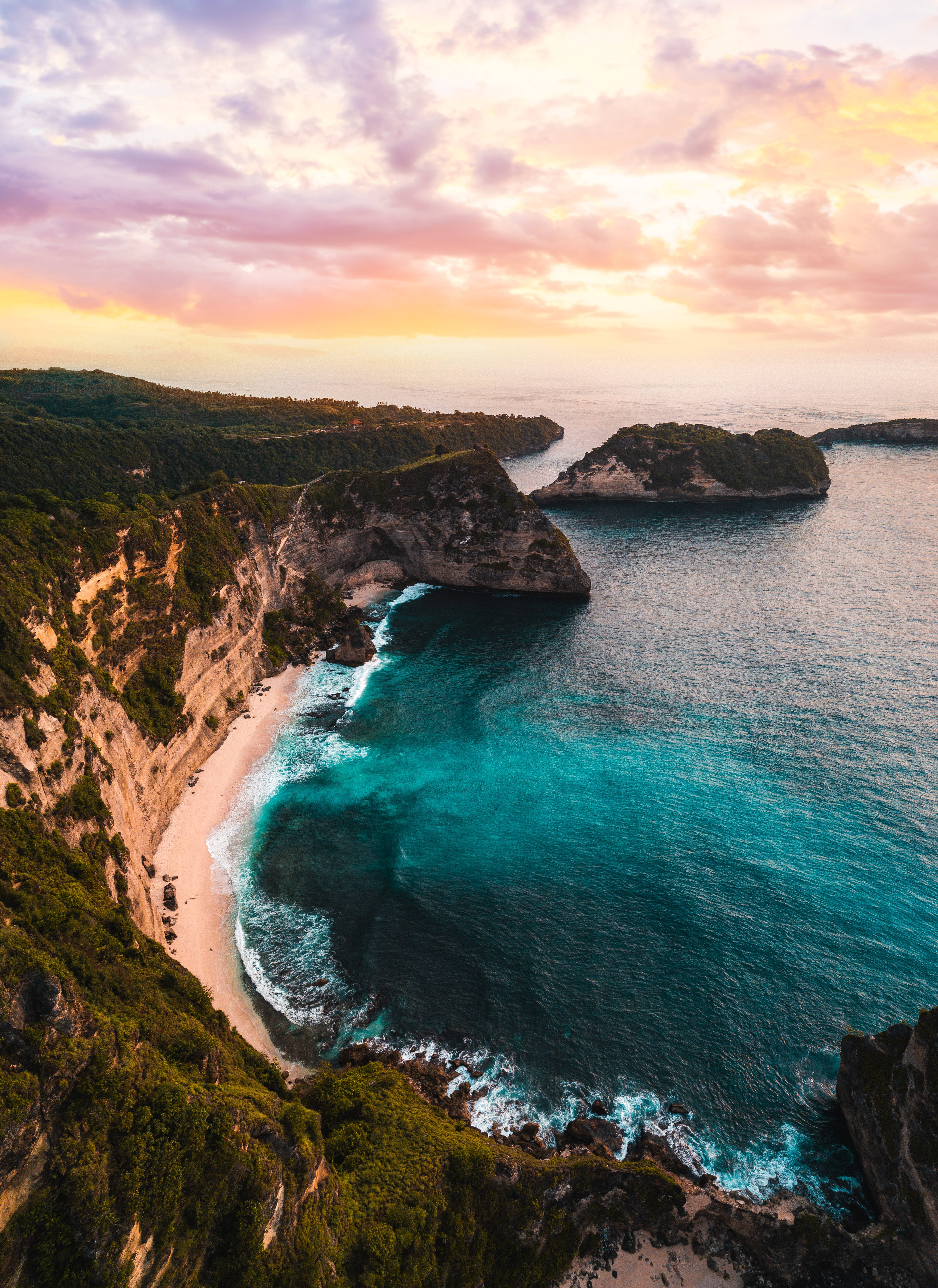 Cove And Blue Waters Beach Android Background