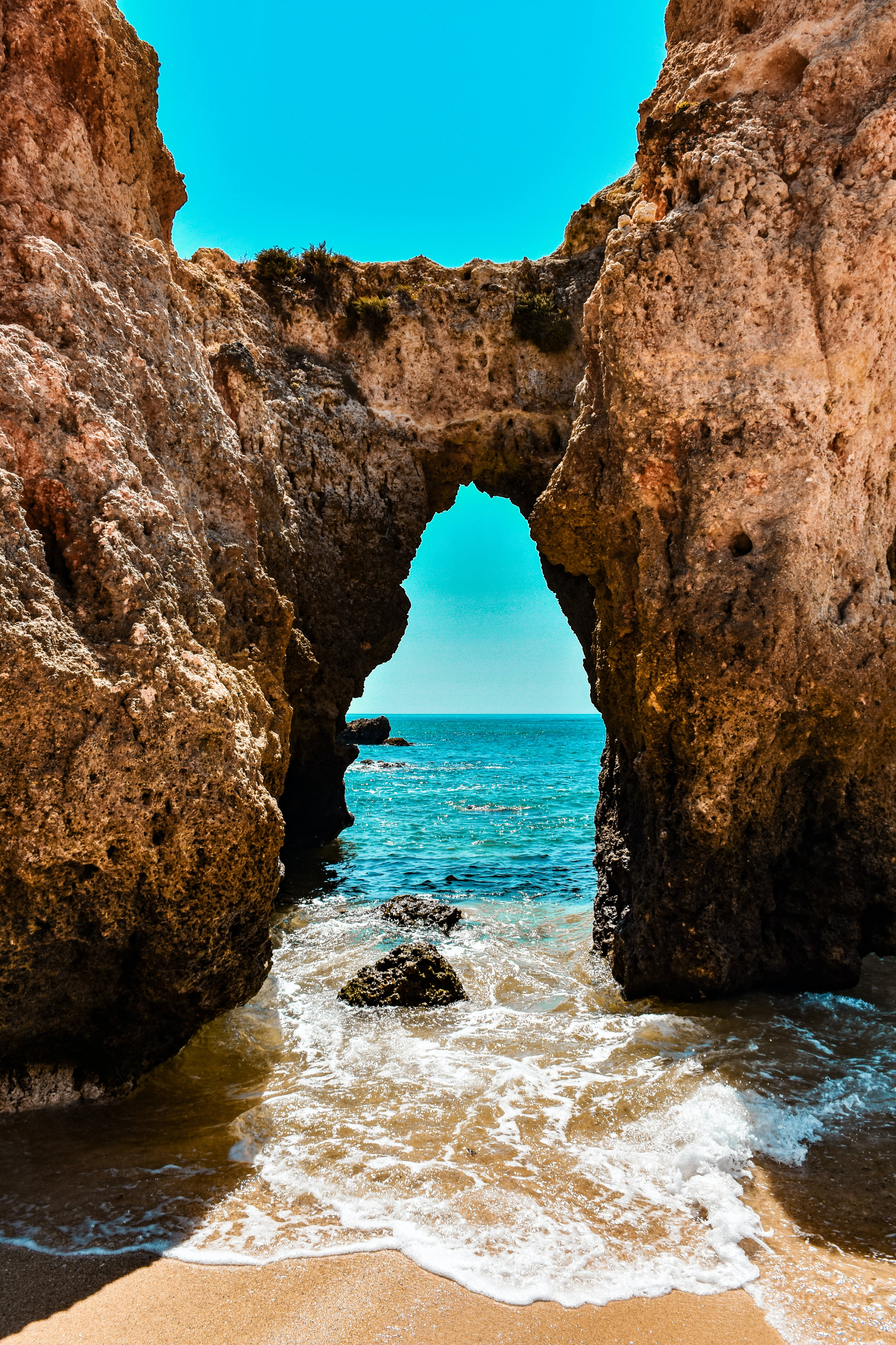 Cove Arch Beach Android Background