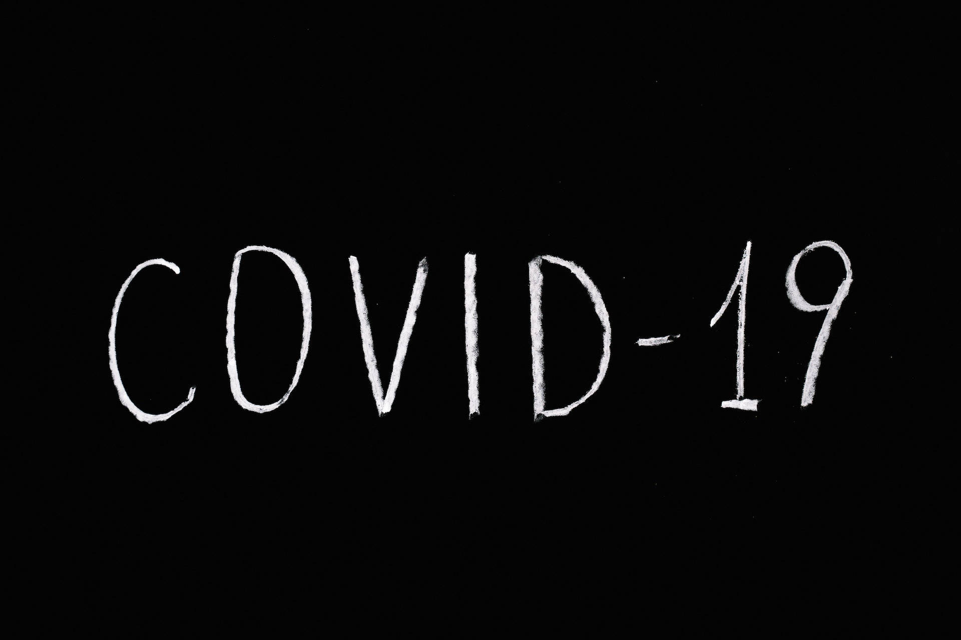 Covid-19 Lettering Black Pc Background