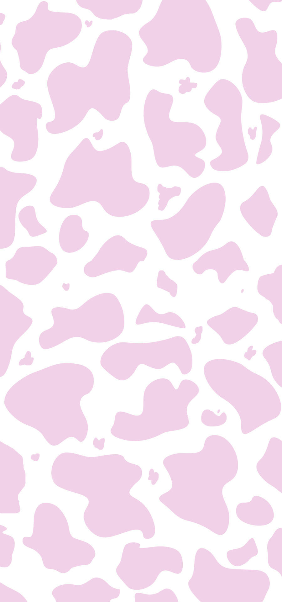 Cow Pattern With Pastel Pink Spots Background