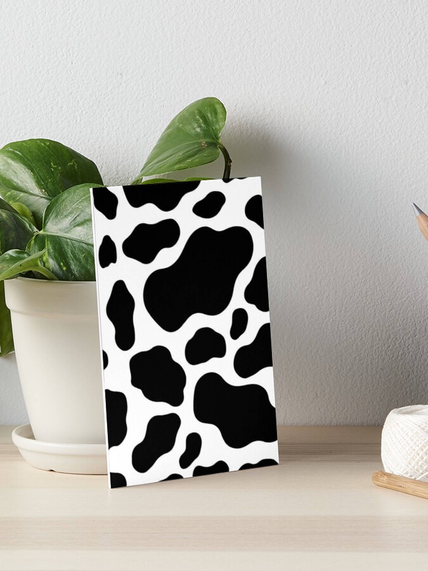 Cow Print Aesthetic Painting Background