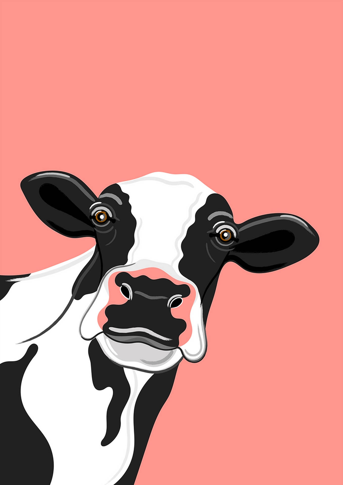 Cow Print Vector Art Background