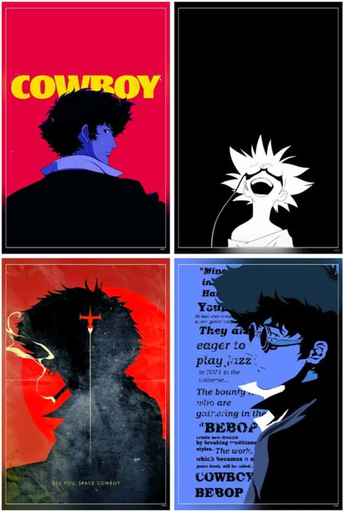 Cowboy Bebop Character Collage Background