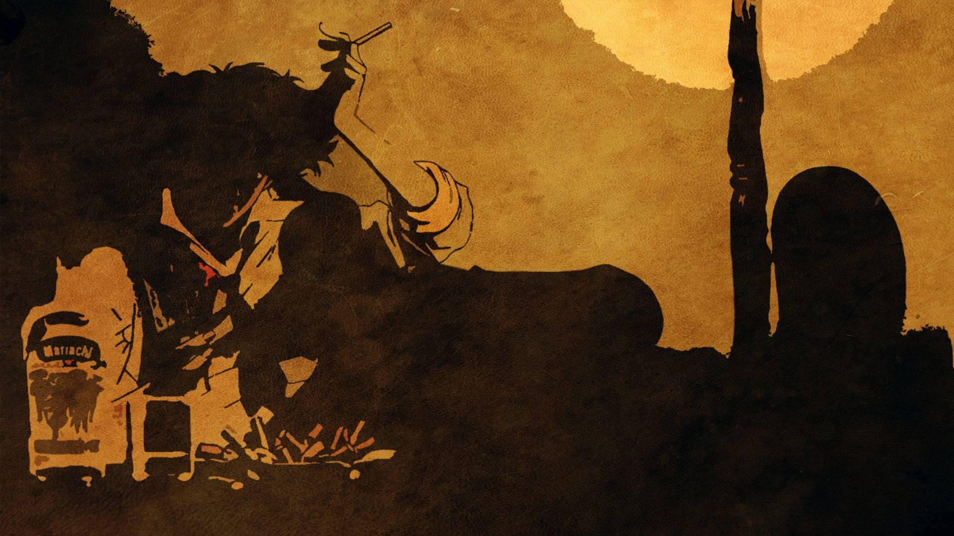 Cowboy Bebop Desktop Spike Silhouette Background