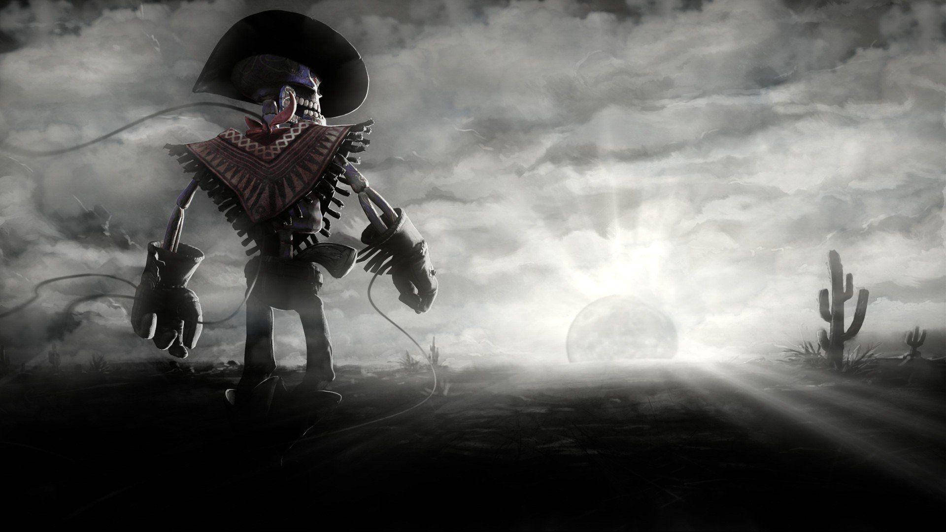 Cowboy For Day Of The Dead Background