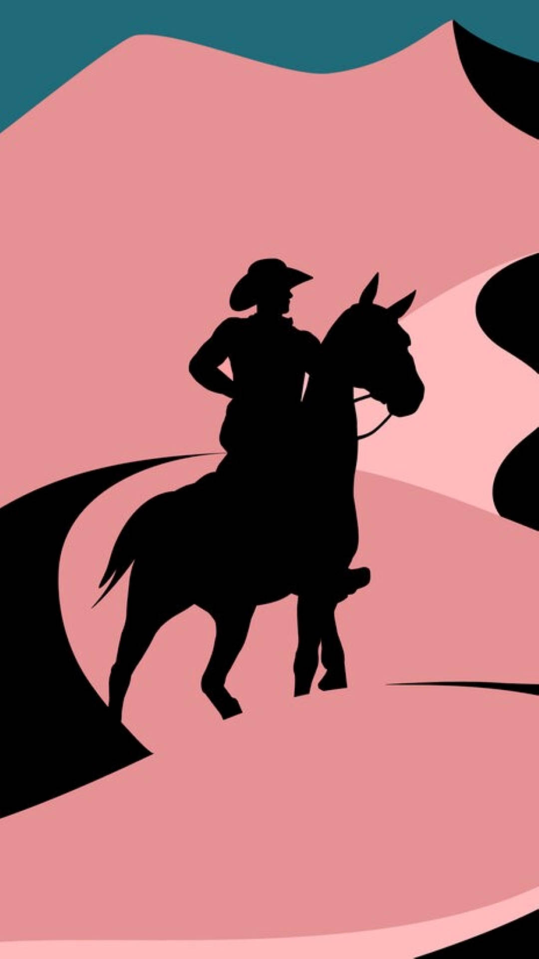 Cowboy Pink Art Background