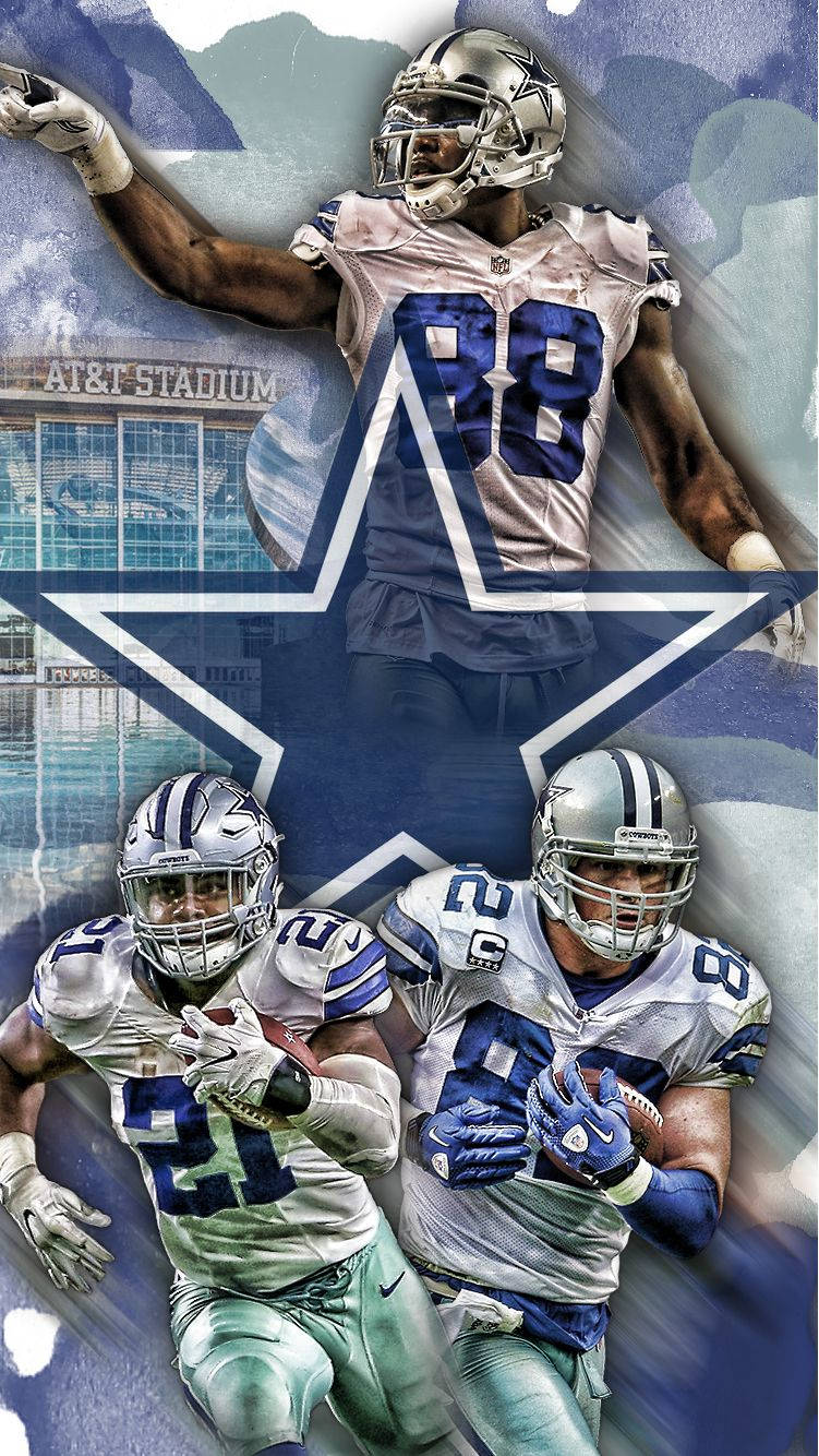 Cowboys Digital Collage Background