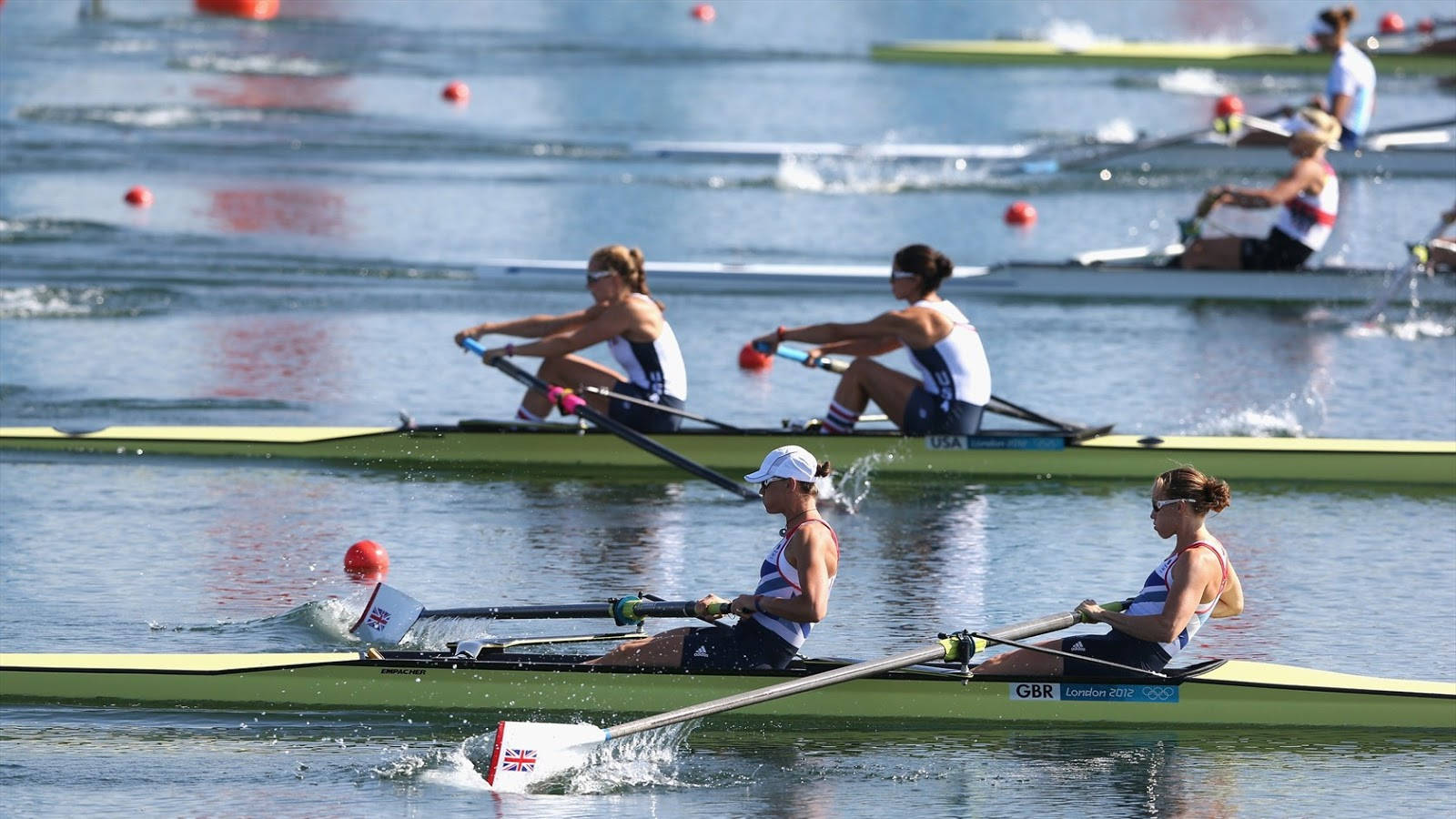 Coxless Pair Women's Rowing Competition Background