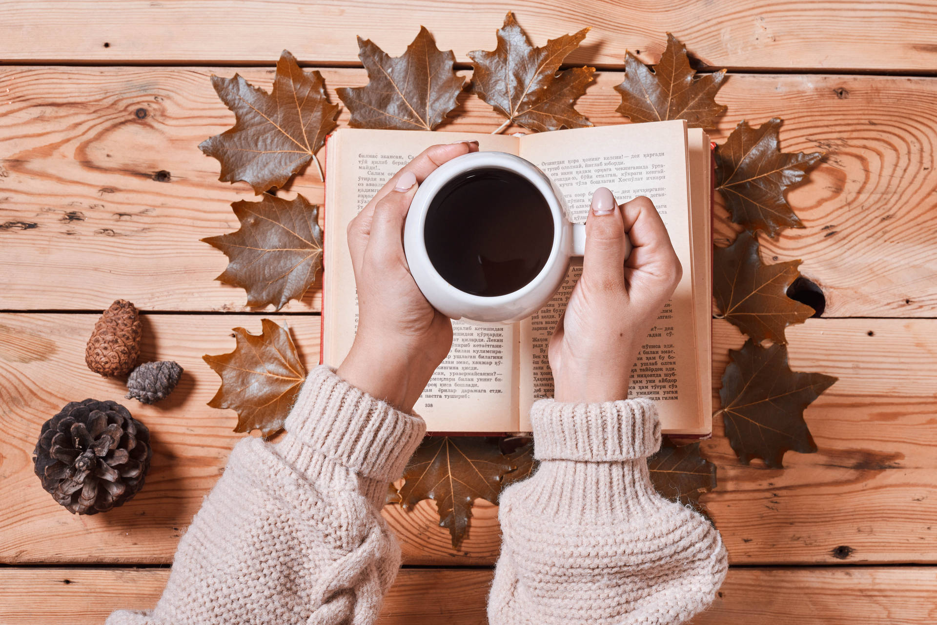 Cozy Autumn Coffee Background