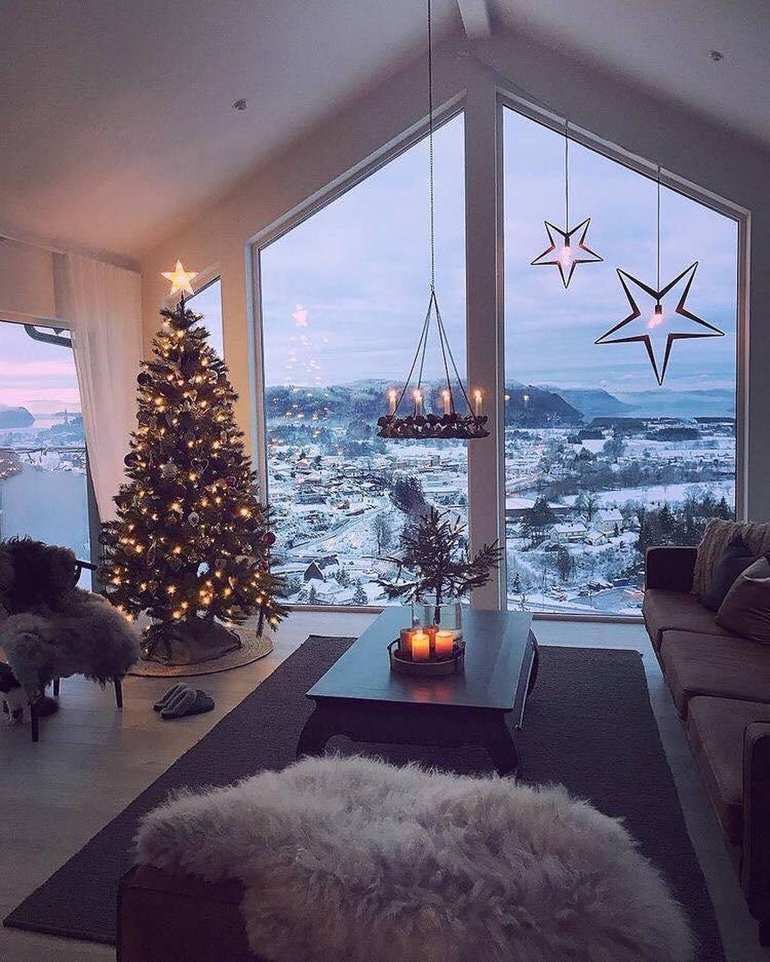 Cozy Christmas Aesthetic Window Background