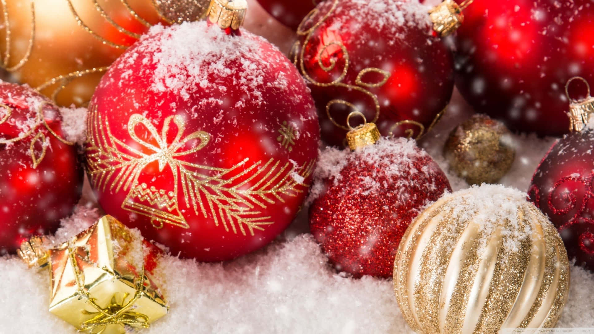 Cozy Christmas Close-up Decorations Background