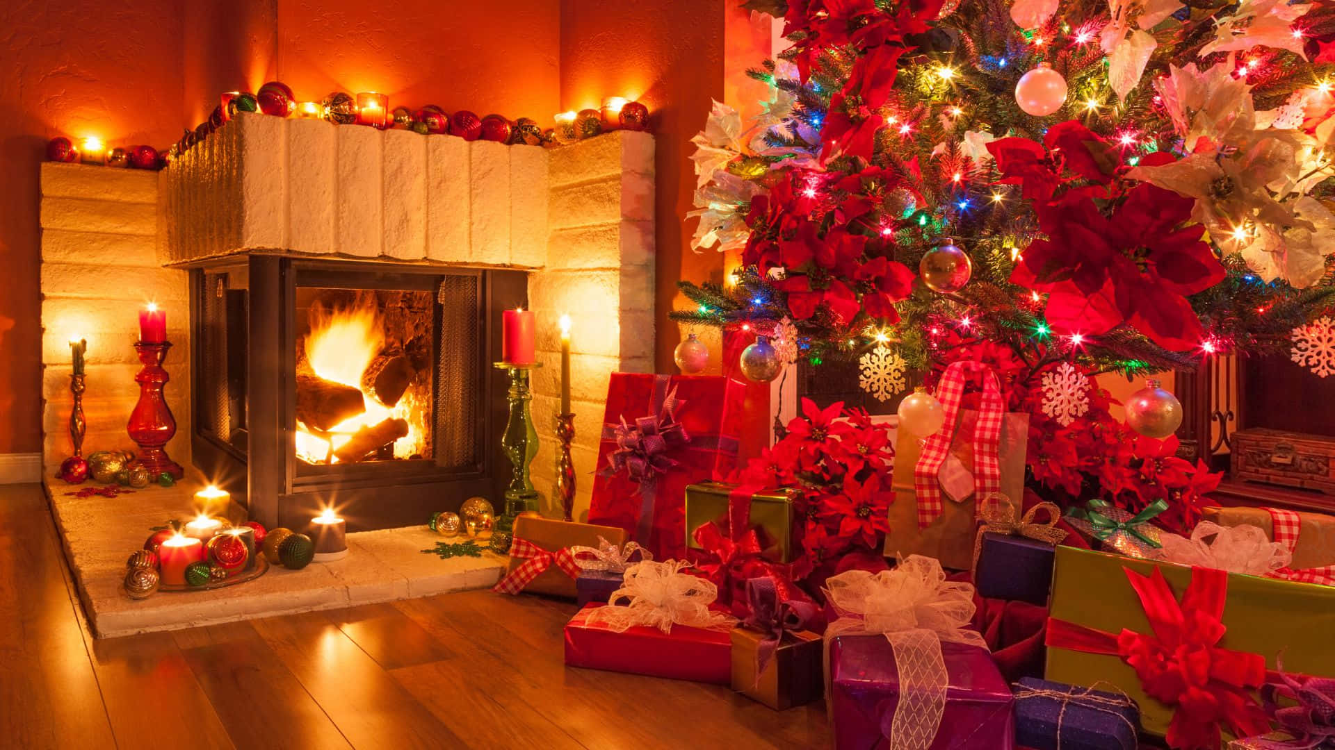 Cozy Christmas Fireplace Scene.jpg Background