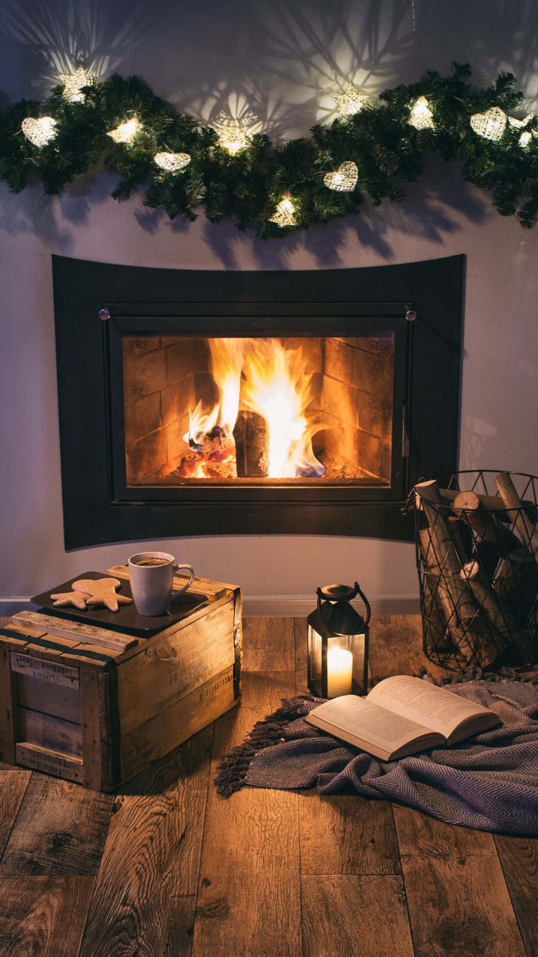 Cozy Christmas Fireplace Scene.jpg Background
