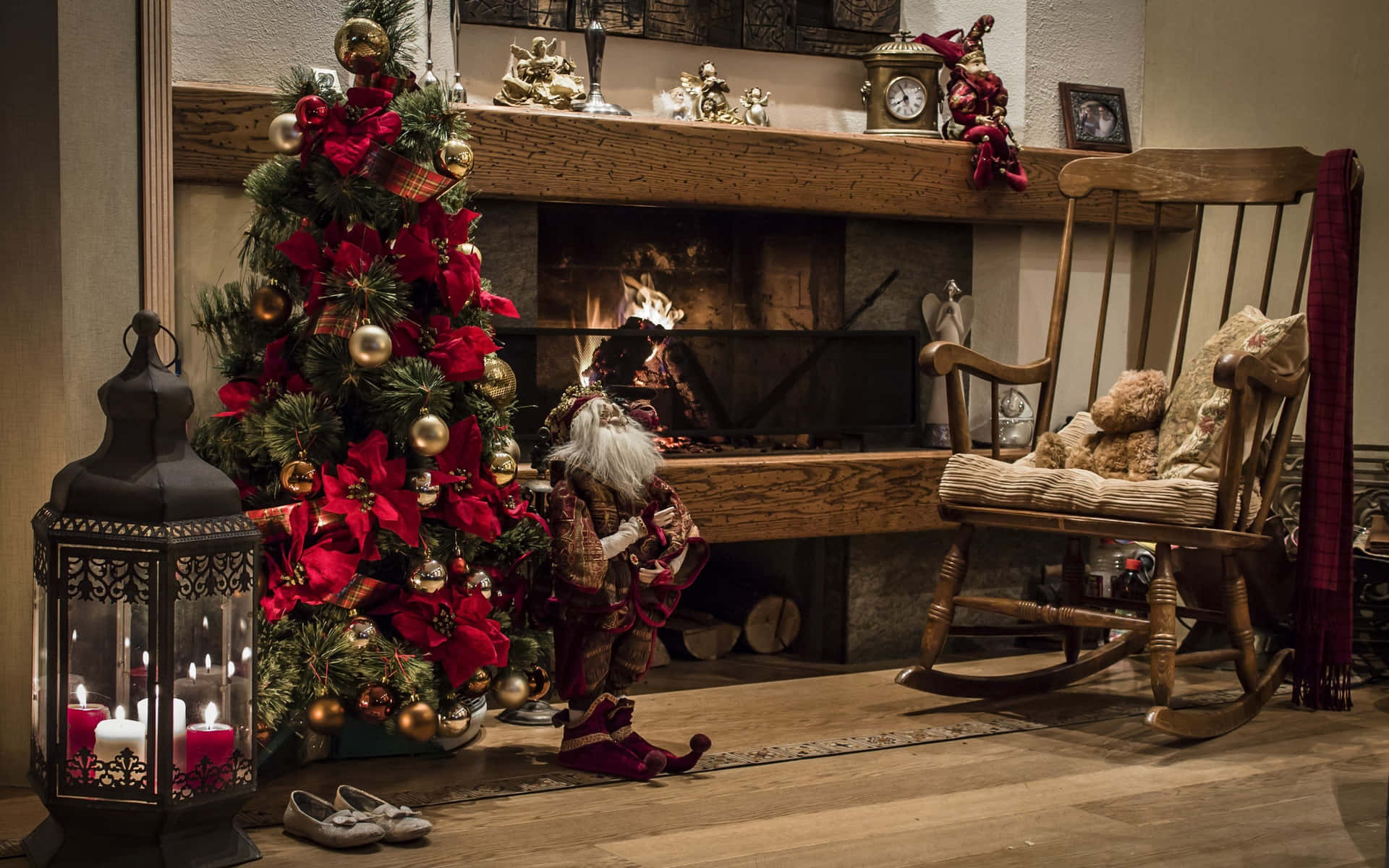 Cozy Christmas Fireplace Scene.jpg Background
