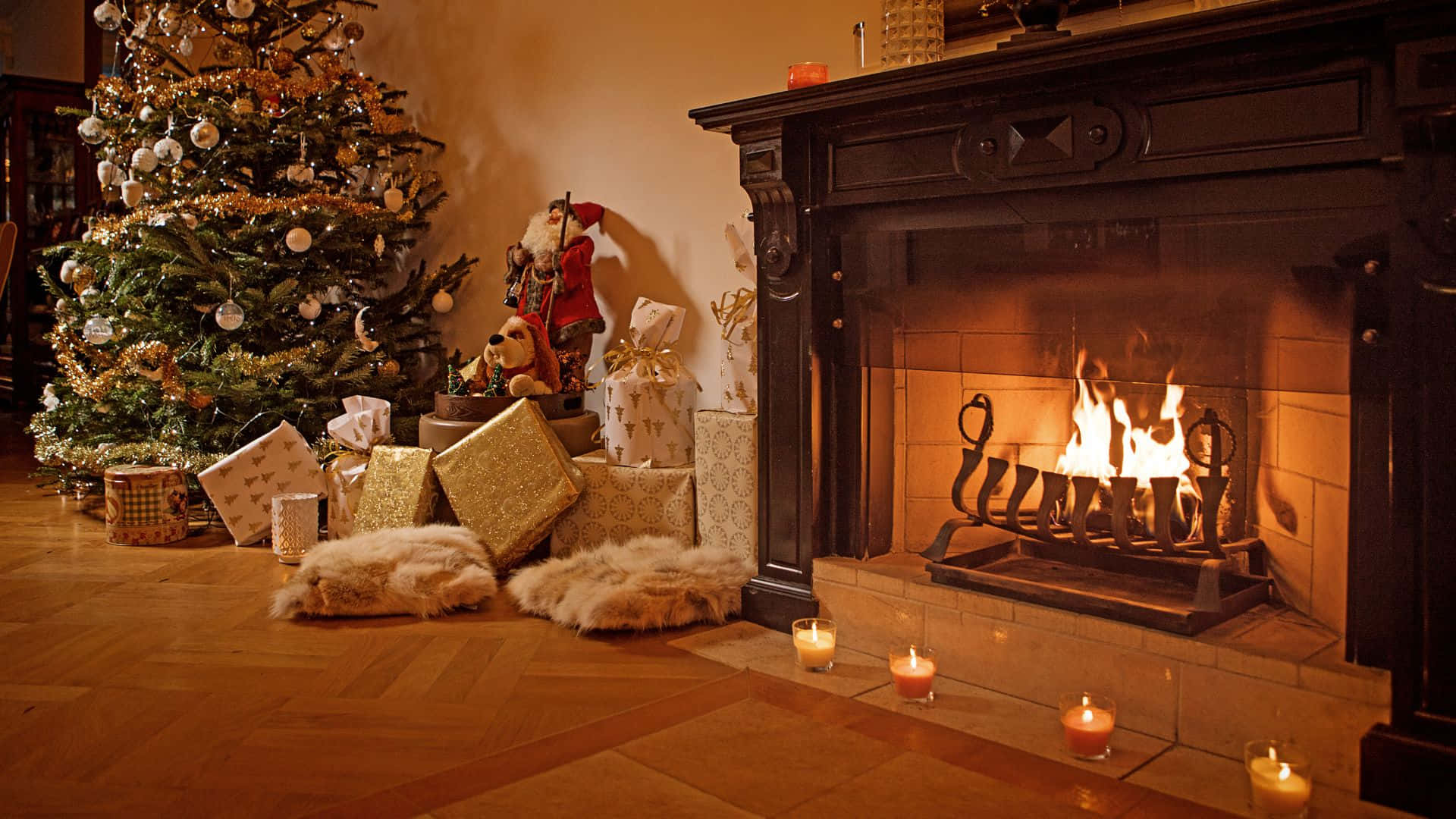 Cozy Christmas Fireplace Scene.jpg Background