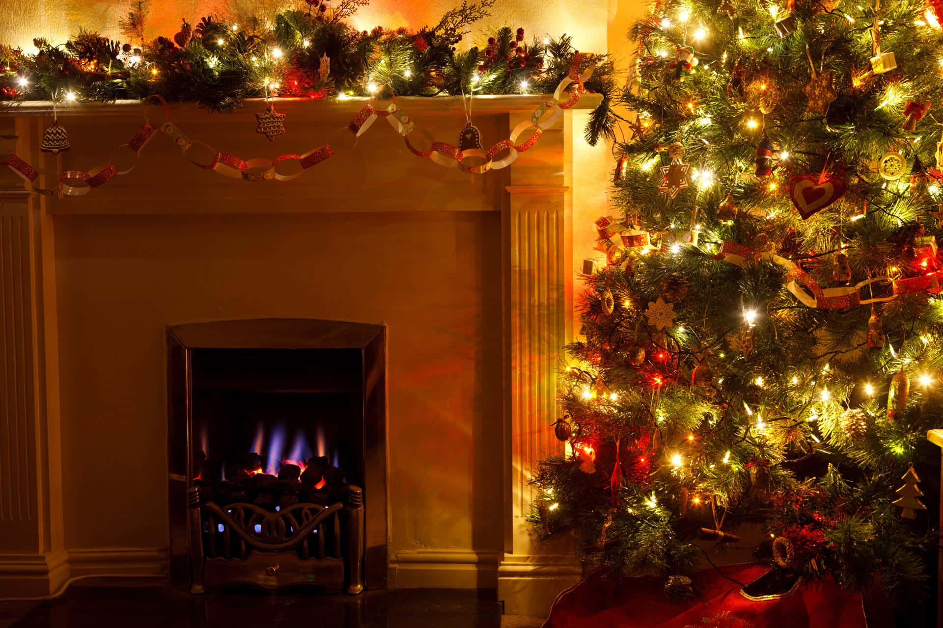 Christmas Fireplace Backgrounds