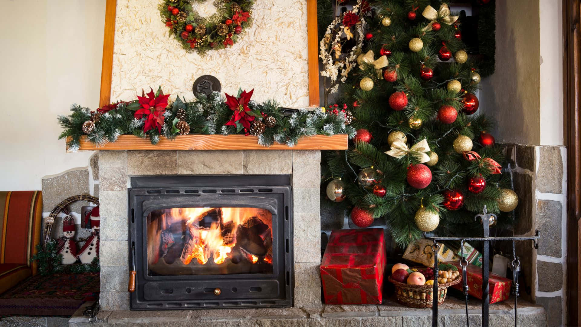 Cozy Christmas Fireplaceand Tree.jpg Background