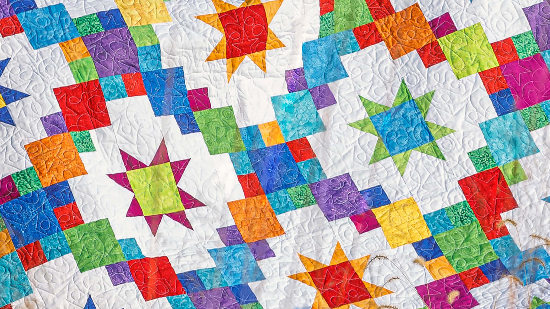 Cozy Quilt And Pillow On A Chair Background