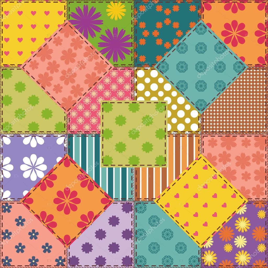 Cozy Quilt On A Bed Background