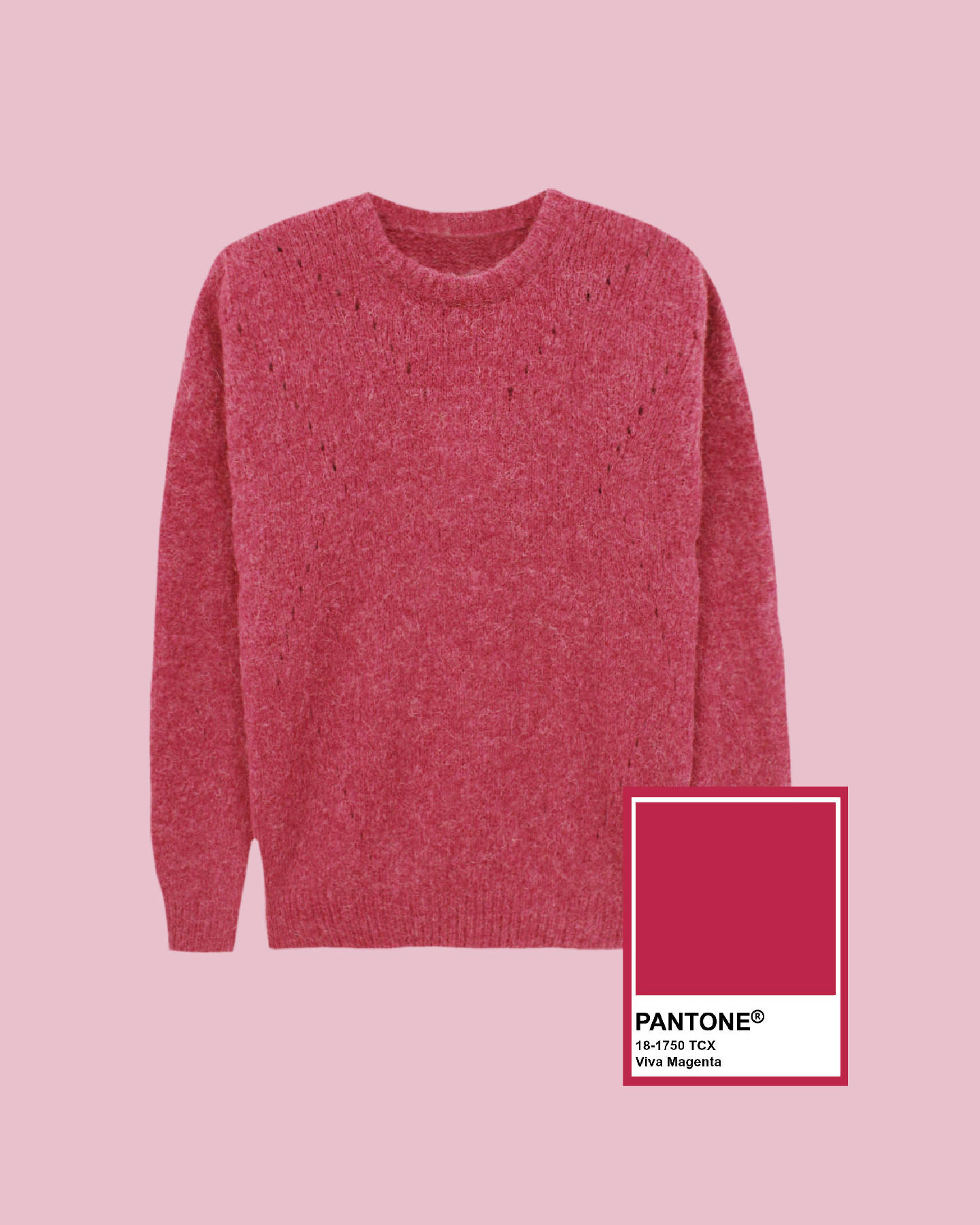 Cozy Sweater In Viva Magenta