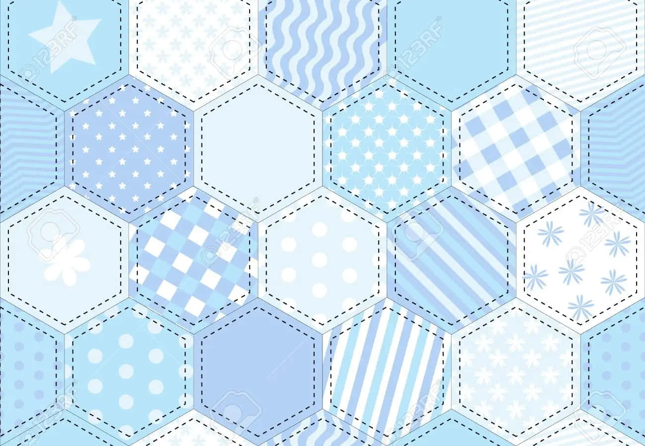 Cozy Up With This Blue & White Quilt Background