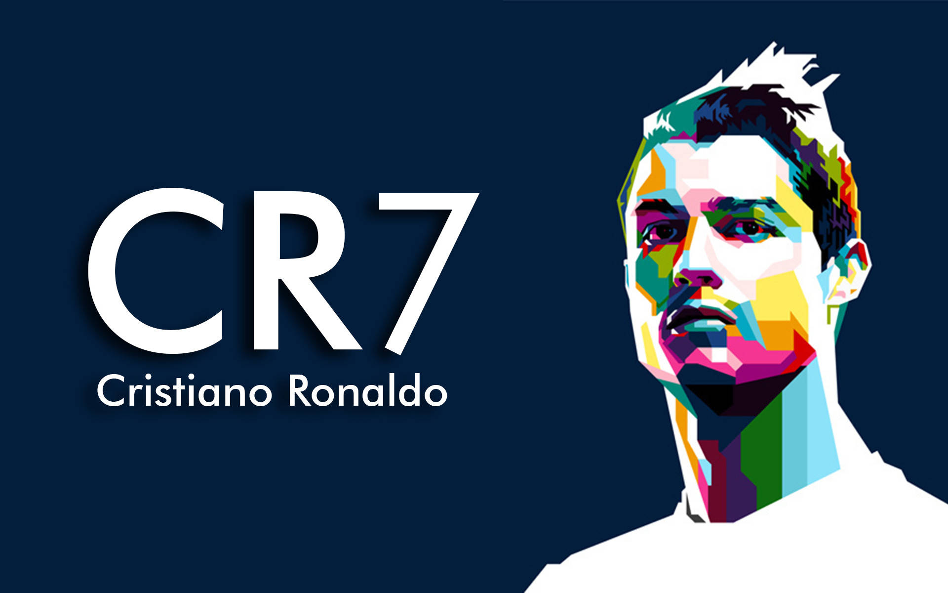 Cr7 Colorful Portrait Background