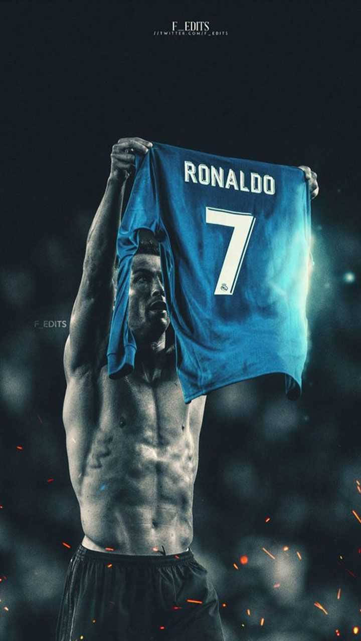Cr7 Cool Topless Blue Background