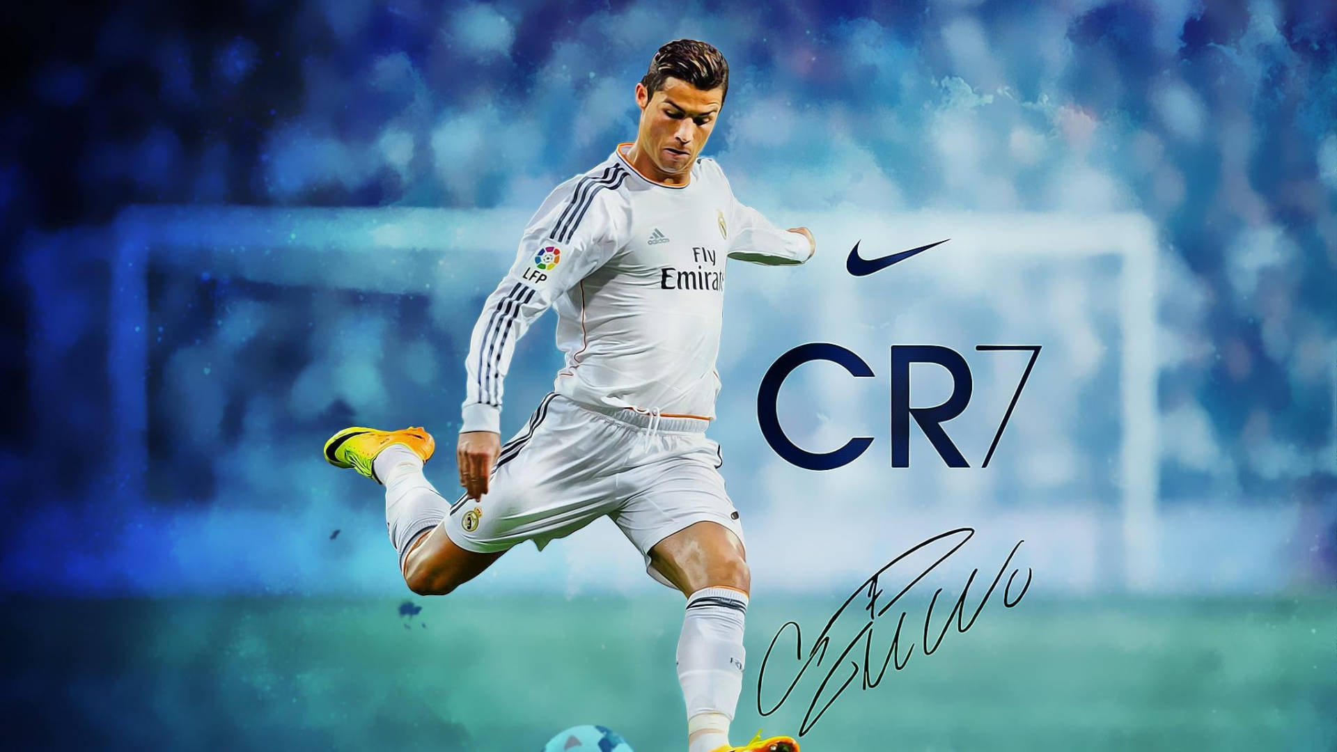 Cr7 Hd Abstract Blue Background Background