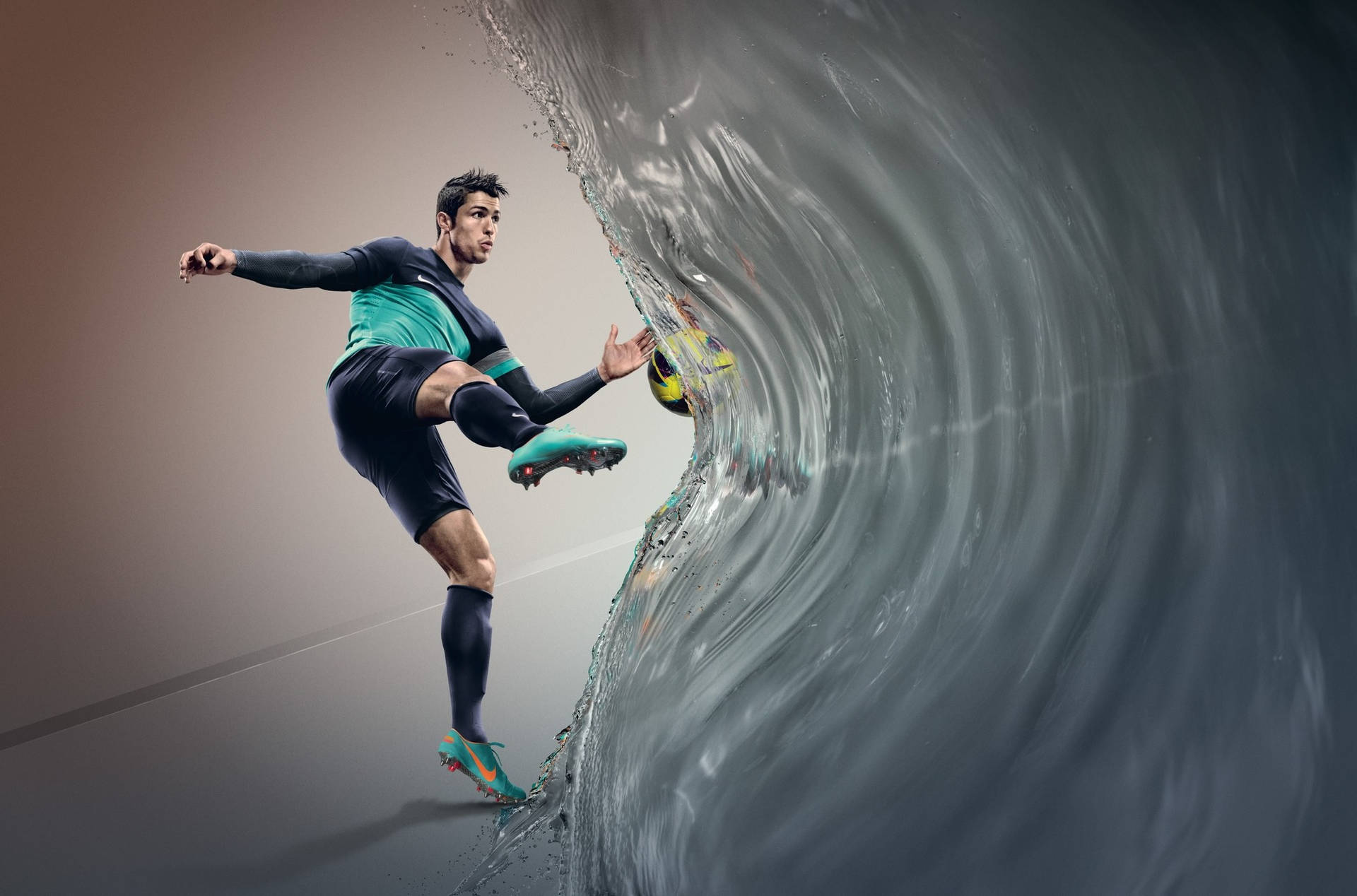 Cr7 Kick Waves Background