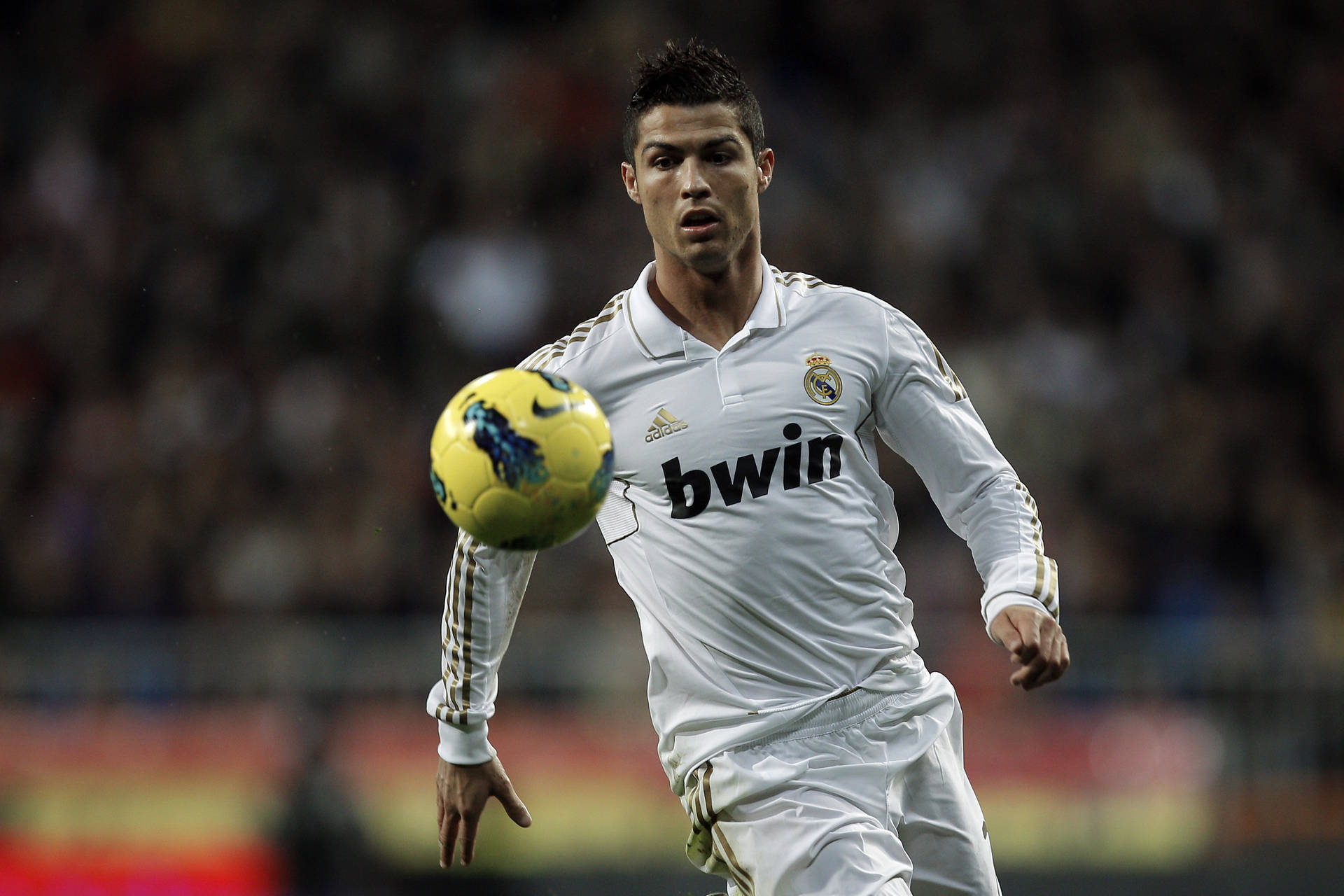 Cr7 Yellow Football Background