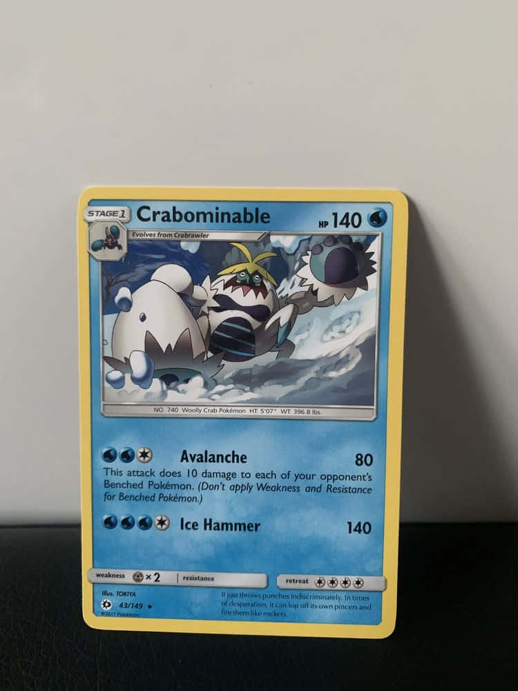 Crabominable Card Leaning On Wall Background