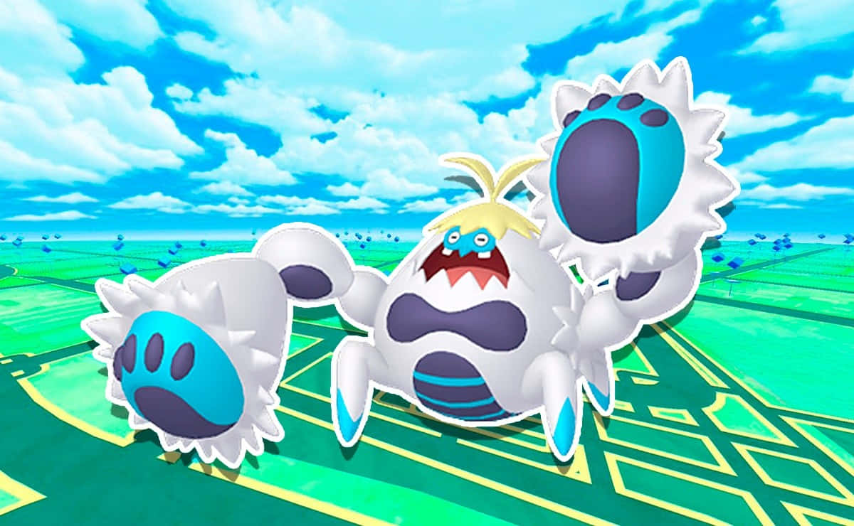 Crabominable In Map Background Background
