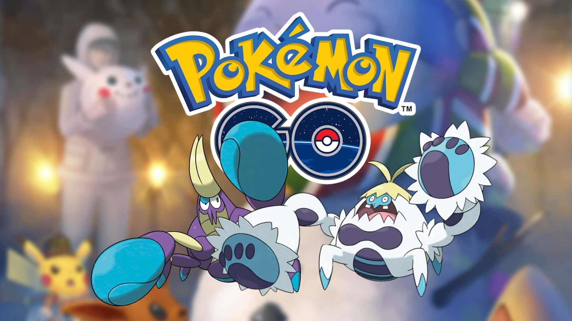 Crabrawler And Crabominable In Blurry Backdrop