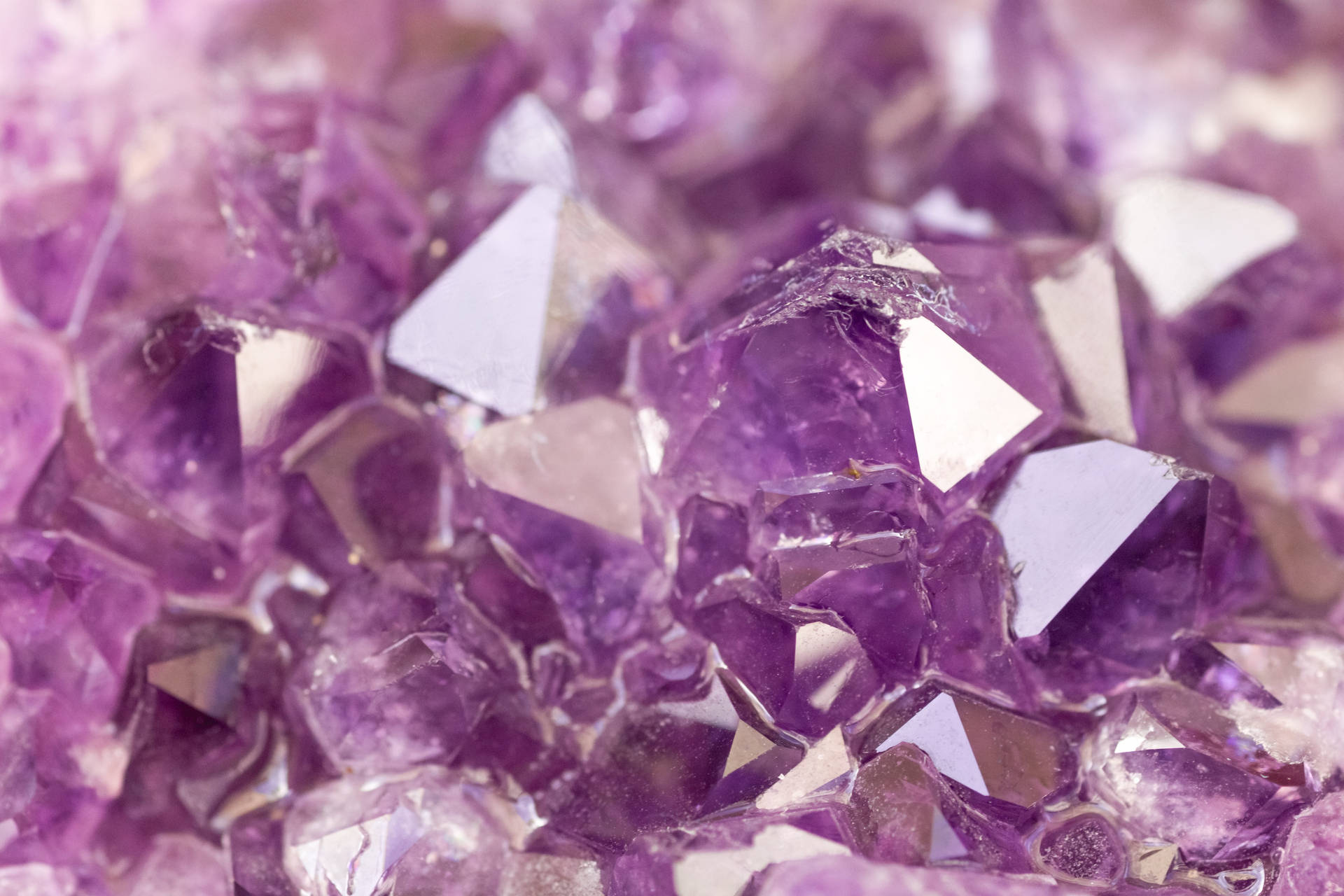 Cracked Amethyst Crystal Background