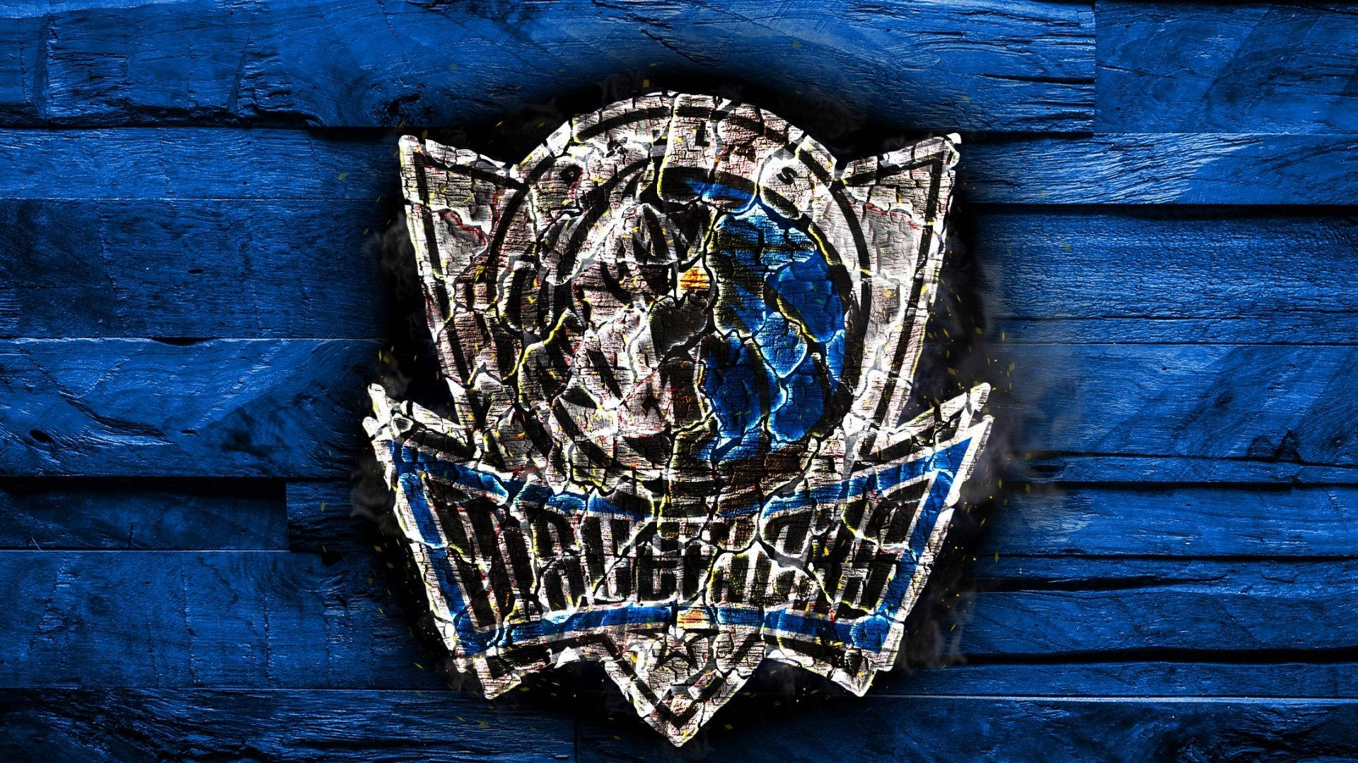 Cracked Dallas Mavericks Logo Background