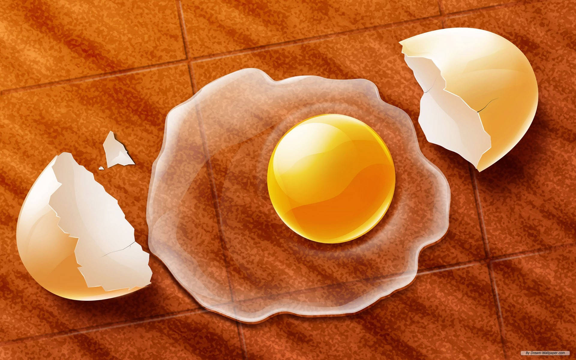 Cracked Egg Artwork Food Desktop Background