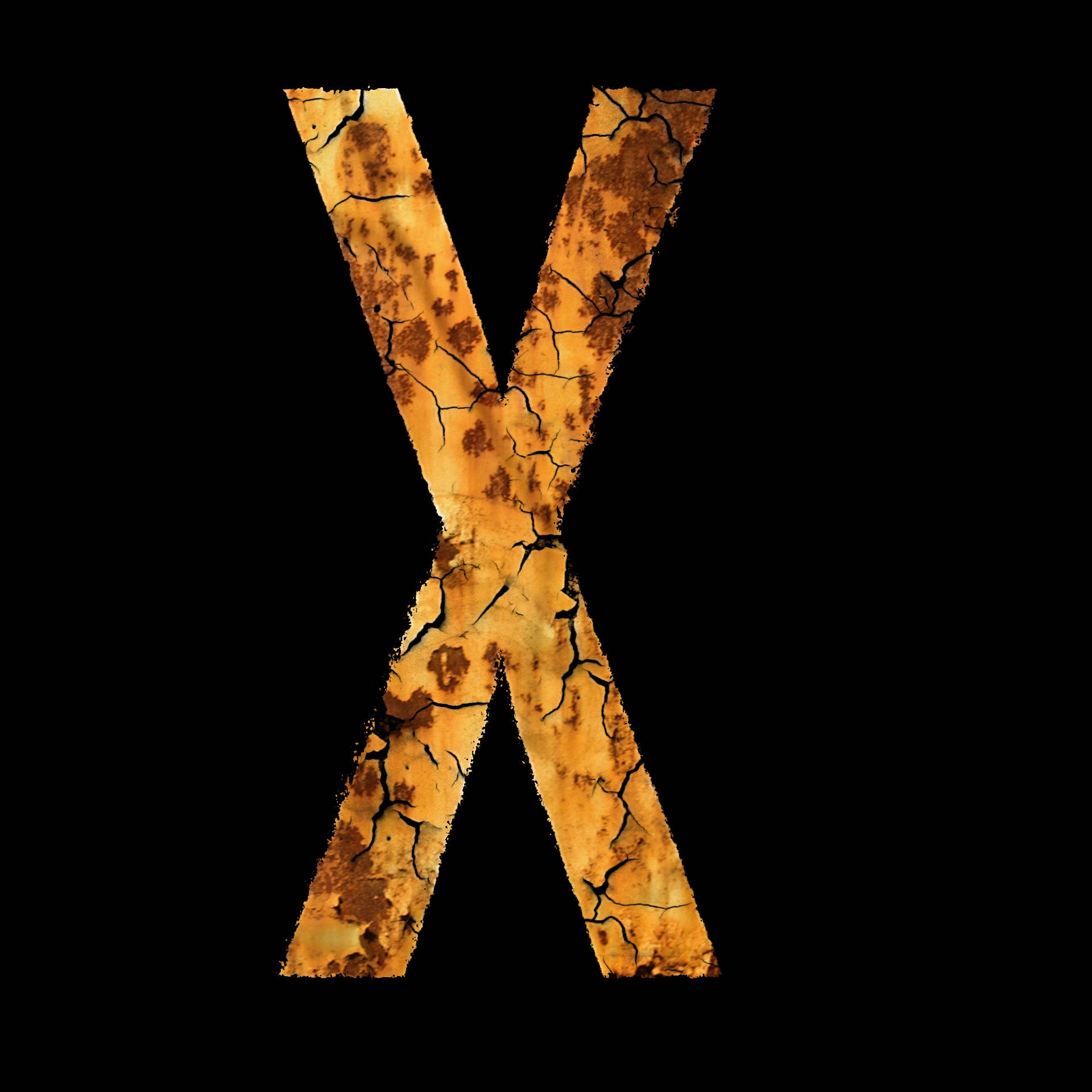 Cracked Letter X Background